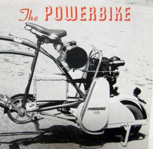 1948-1955 The Powerbike Motorized Bicycle Conversion Kit Brochure Gas Motor Bike