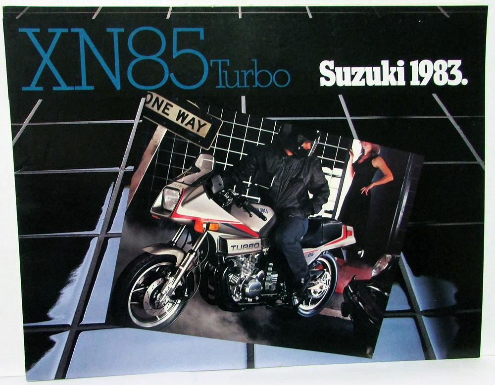 1983 Suzuki XN85 Turbo Motorcycles Dealer Sales Brochure Folder