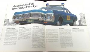 1970 70 NOS DODGE POLARA CORONET WAGON SPORTSMAN POLICE PURSUIT SALES BROCHURE