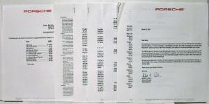 1995 Porsche Press Kit with Pricing 968 911 928