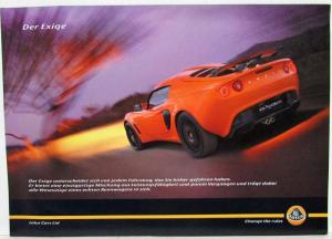 2006 Lotus Exige Spec Sheet - German Text