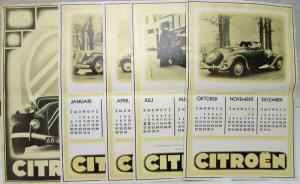 1974 Citroen Oversize Tearoff Calendar Pages - Dutch Text