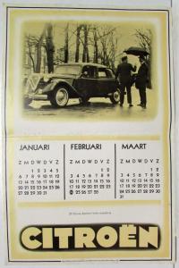 1974 Citroen Oversize Tearoff Calendar Pages - Dutch Text