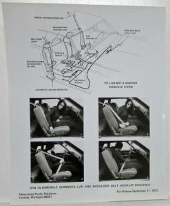 1974 Oldsmobile Press Kit Omega Cutlass Supreme Delta 88 Ninety-Eight Toronado