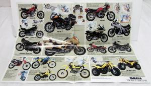 1983 Yamaha Motorcycle Dealer Sales Brochure Folder Full Line Virago Venture YZ