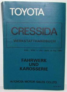 1980 Toyota Cressida Service Shop Repair Manuals Set of 3 - German Text
