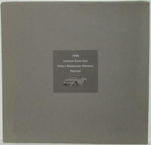 1998 Lincoln Town Car Sample Direct Marketing Program Preview Supplied to Dealer