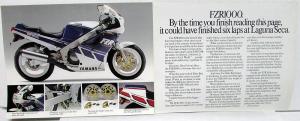 1988 Yamaha Performance Motorcycle Dealer Sales Brochure FZR 400 750R 1000