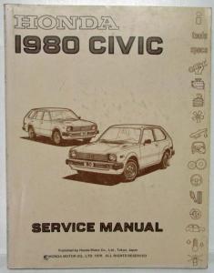 1980 Honda Civic Service Shop Repair Manual