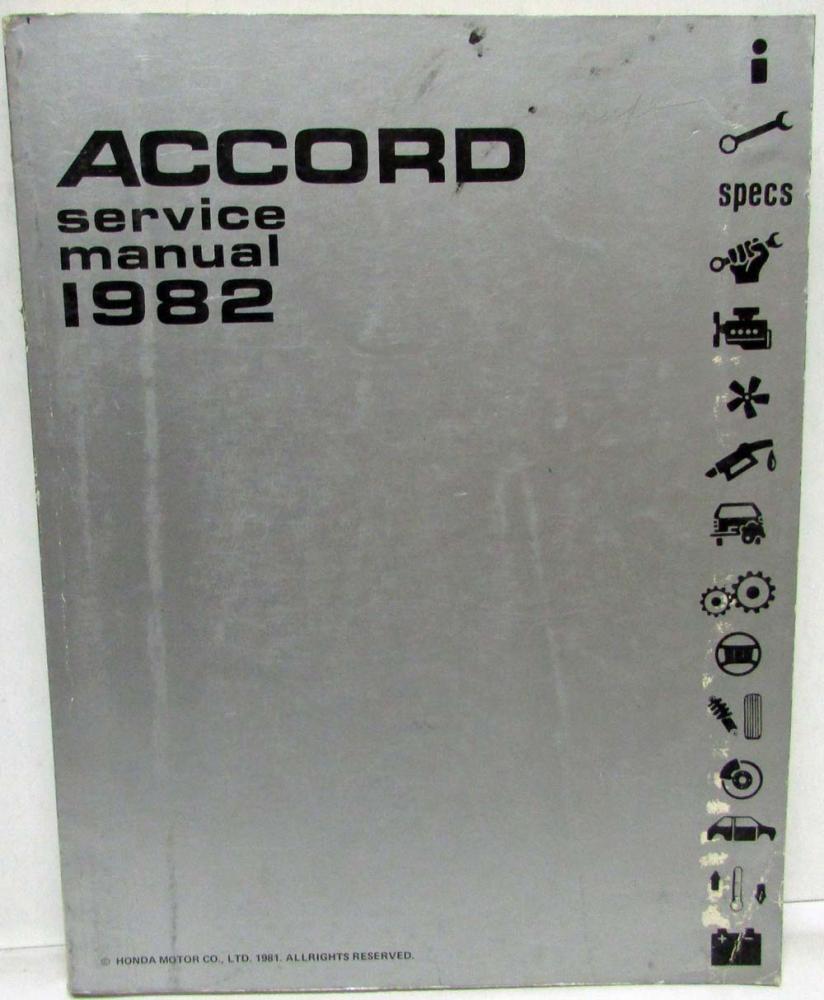 1982 Honda Accord Service Shop Repair Manual