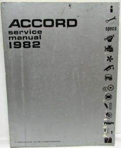 1982 Honda Accord Service Shop Repair Manual