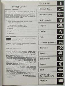 1982 Honda Accord Service Shop Repair Manual