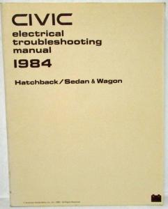 1984 Honda Civic Electrical Troubleshooting Service Manual Hatchback Sedan Wagon