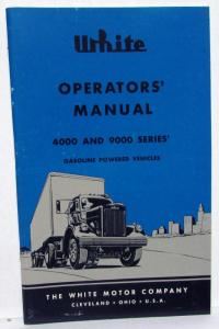 1950-1951 White Trucks Owners Operators Manual 4000 & 9000 Series Gas Powered