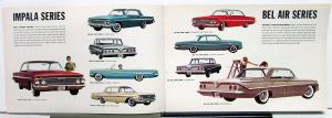 1961 Chevrolet Impala Belair Biscayne Wagons Corvair Corvette Sales Brochure