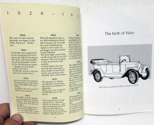 Volvo Cars 1927-1992 Historical Booklet Dealer Sales Brochure Models Info Stats