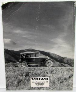 Volvo Cars 1927-1989 Historical Booklet Foreign Dealer Brochure Swedish Text