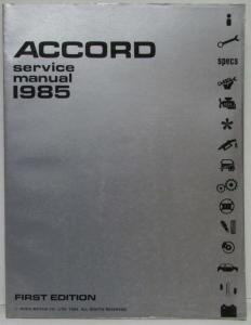 1985 Honda Accord Service Shop Repair Manual