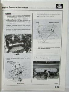 1985 Honda Civic Wagon 4WD Service Shop Repair Manual Supplement