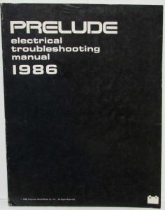 1986 Honda Prelude Electrical Troubleshooting Service Manual