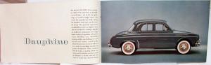 1961 Renault Dealer Sales Brochure Large Color Dauphine Gordini Caravelle 4CV