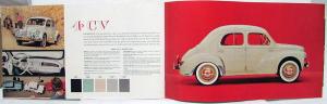 1961 Renault Dealer Sales Brochure Large Color Dauphine Gordini Caravelle 4CV