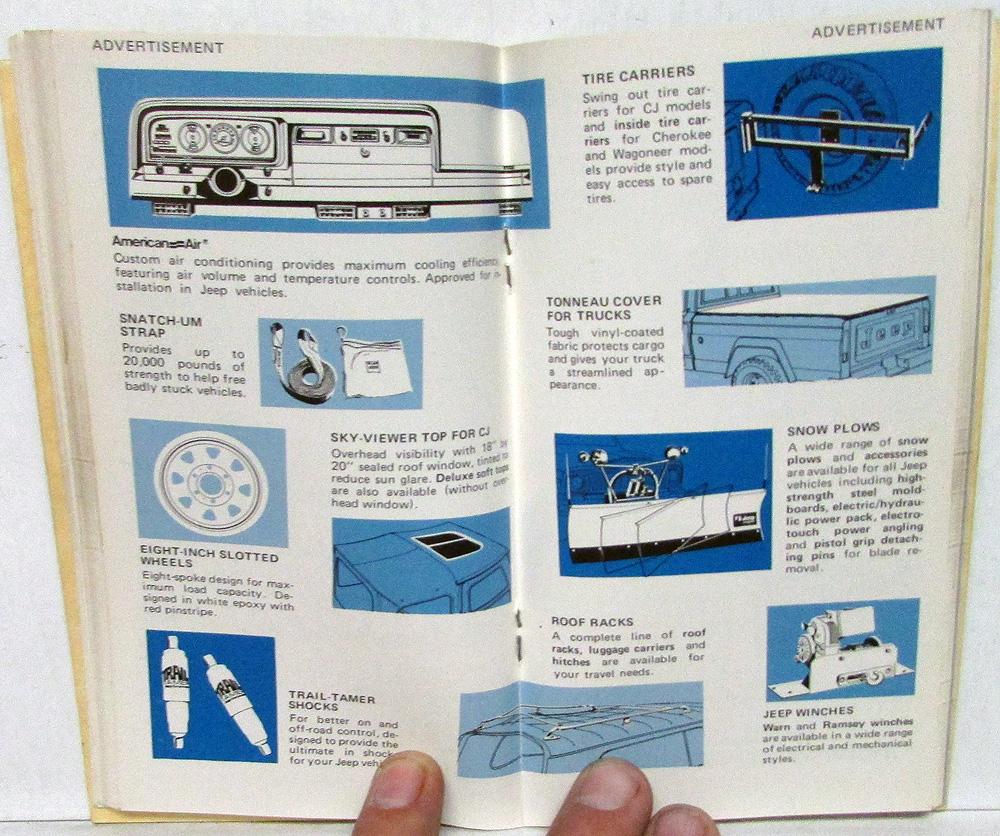 1979 AMC Jeep Owners Manual Care & Op CJ5 & 7 Cherokee Wagoneer J-10 20  Original