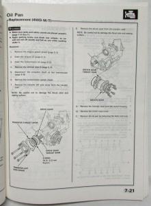 1989 Honda Civic Wagon Service Shop Repair Manual