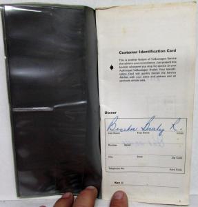 1970 Volkswagen Sedan Maintenance Record Book Service Information & Schedule VW