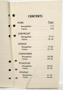 1949 Ford Salesmen Pocket Used Car Recognition Booklet 46-49 Chevy Dodge Olds