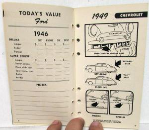 1949 Ford Salesmen Pocket Used Car Recognition Booklet 46-49 Chevy Dodge Olds