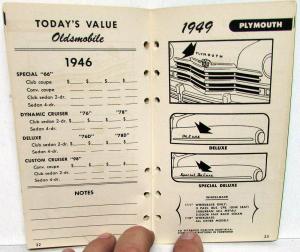 1949 Ford Salesmen Pocket Used Car Recognition Booklet 46-49 Chevy Dodge Olds