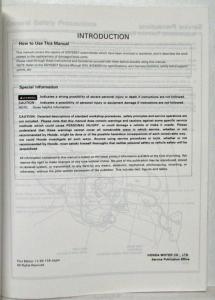 1995 Honda Odyssey Body Repair Service Manual