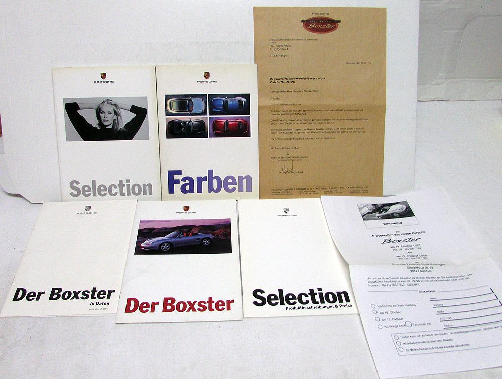 1997 Porsche Foreign Dealer Sales Set Brochures German Text Boxster Accessories