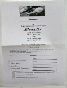 1997 Porsche Foreign Dealer Sales Set Brochures German Text Boxster Accessories