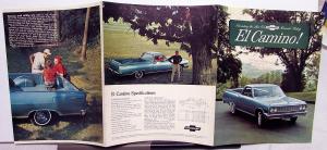 1964 Chevrolet El Camino & Custom Sales Brochure Folder Original