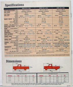 1964 Chevy Conventional C10 C20 C30 Pickup Truck Sales Brochure Export Market