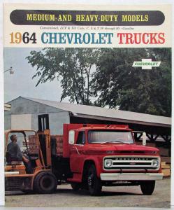 1964 Chevy Chassis Tilt Low Cab Stake LCF Med & HD Trucks Sales Brochure R1 Rev