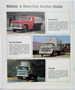1964 Chevy Chassis Tilt Low Cab Stake LCF Med & HD Trucks Sales Brochure R1 Rev