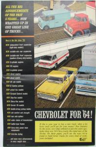 1964 Chevy Full Line Gas & Diesel Light Med Heavy Duty Truck Sale Brochure Rev 1