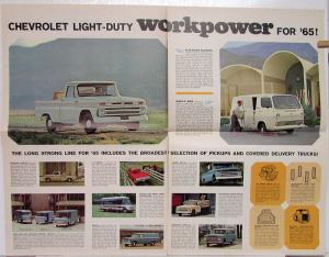 1965 Chevrolet Truck Full Line Light Med Heavy Duty Sales Folder Rev 1 Original