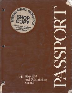 1996-1997 Honda Passport Fuel & Emissions Service Manual - Isuzu Rodeo 2.6L