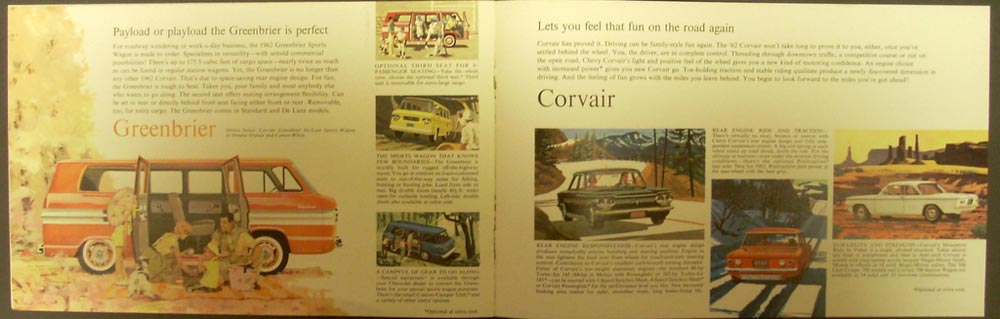 1962 Chevrolet Corvair Monza 700 500 Wagon Greenbrier Sales Brochure Original