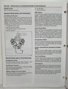 1999 Honda Passport Service Shop Manual - Fuel & Emissions - Contents & Index