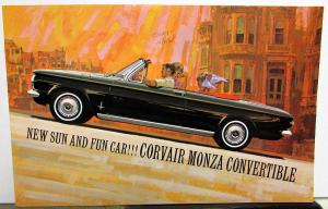 1962 Chevrolet Corvair Monza Convertible Spyder Sales Folder Original