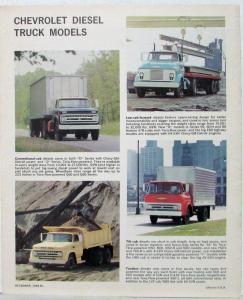 1965 Chevrolet Diesel Med & Heavy Duty Trucks Sales Brochure Original R1 Revised