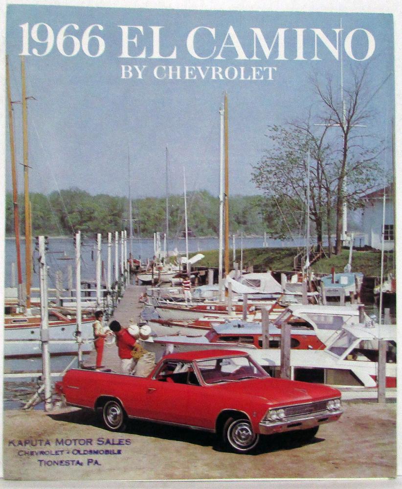 1966 Chevrolet El Camino Truck Sales Folder Brochure Revised R1