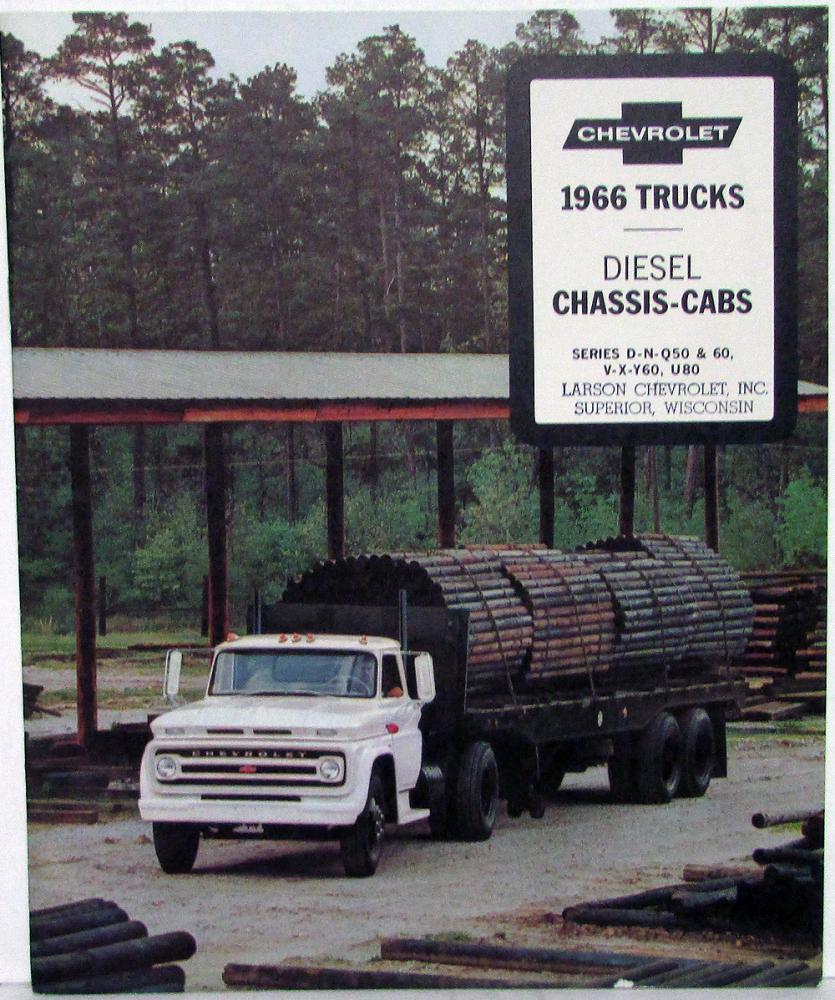 1966 Chevrolet Diesel Chassis Cab Truck D Q N Y U Series Sales Brochure Original