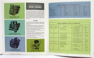 1966 Chevrolet Diesel Chassis Cab Truck D Q N Y U Series Sales Brochure Original