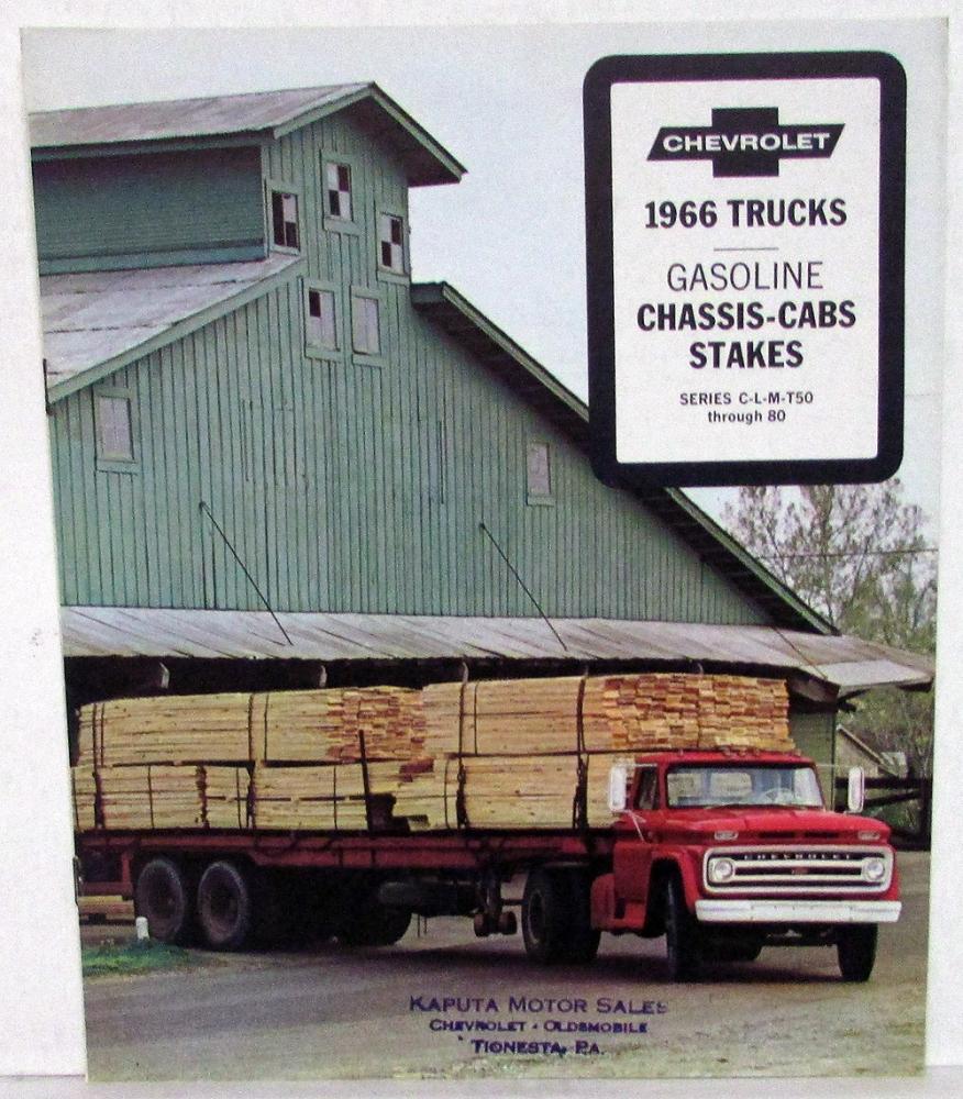 1966 Chevrolet Chassis Cab & Stake Gasoline Trucks Sale Brochure Orig Revised R1